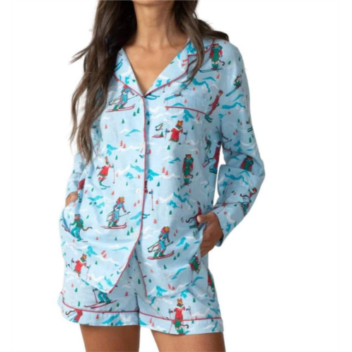 Printfresh hit the slopes short sleep set in frosted lake