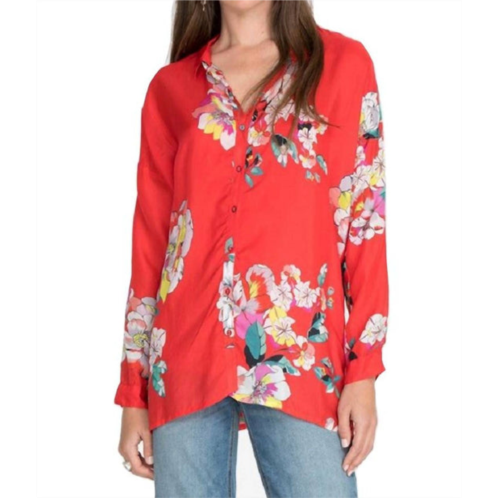 Johnny Was passion iris button down shirt in multi