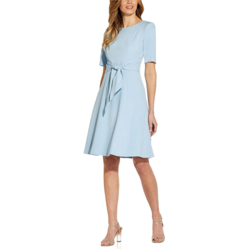Adrianna Papell womens tie front knee fit & flare dress