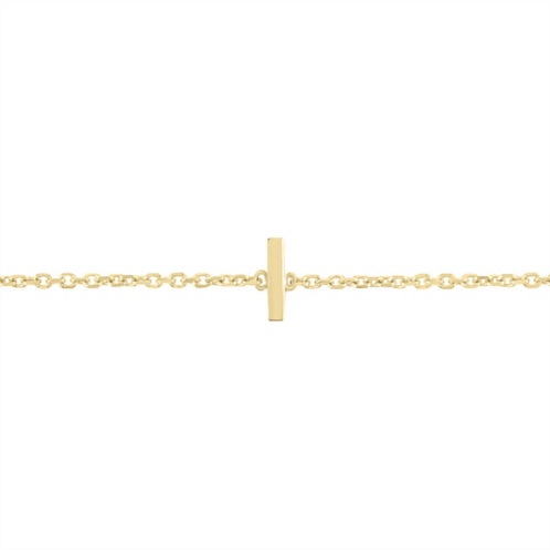 SSELECTS 14k solid yellow gold i mini initial bracelet