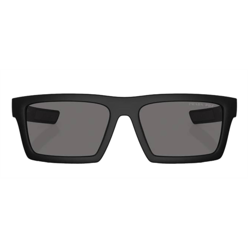 Prada Linea Rossa 0ps 02zsu 1bo02g flattop polarized sunglasses
