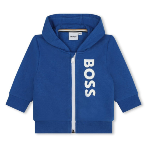 BOSS electric blue hooded cardigan