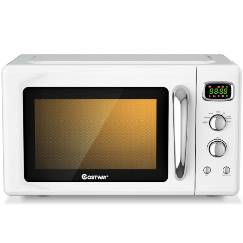 Hivvago 0.9 cu.ft retro countertop compact microwave oven-green