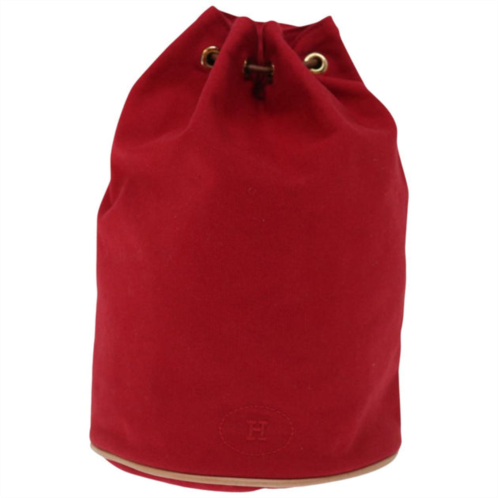 Hermes polochon canvas shoulder bag (pre-owned)