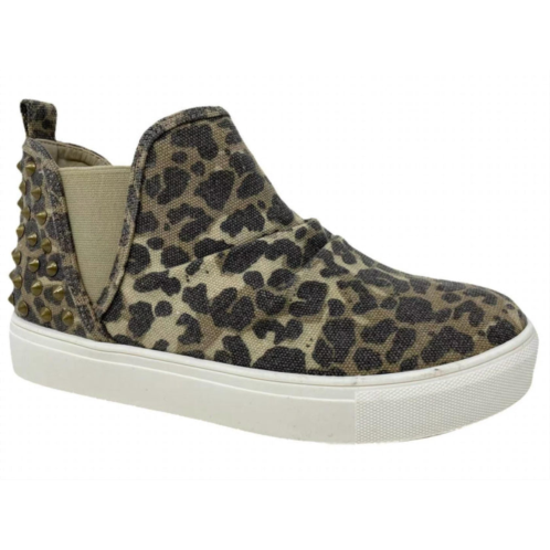 Very G zoey studded slip-on shoes in leopard