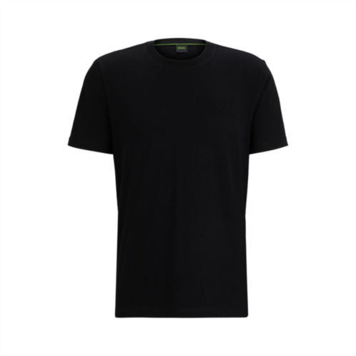 BOSS cotton-jersey regular-fit t-shirt with 3d mesh logo