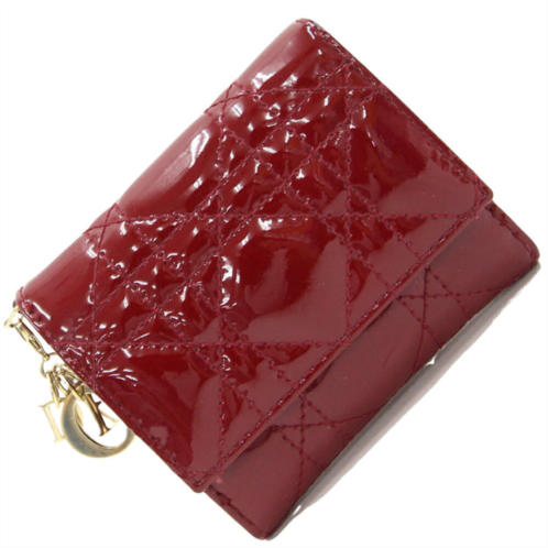 Dior lady patent leather wallet (pre-owned)