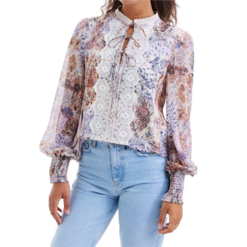 ALLISON NEW YORK willa blouse in patchwork