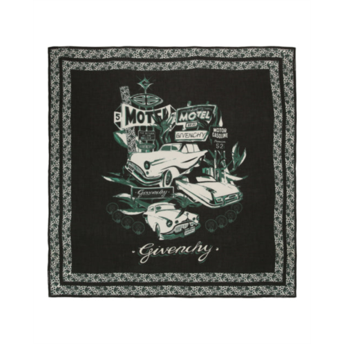 Givenchy motel logo print silk scarf