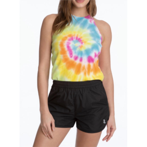 Juicy Couture tie dye ribbed halter in spiral
