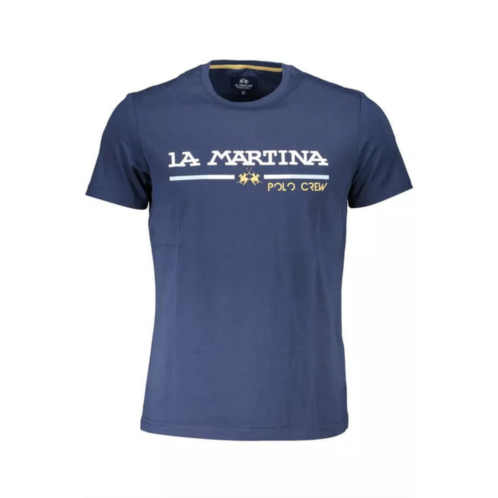 La Martina elegant cotton tee with iconic mens emblem