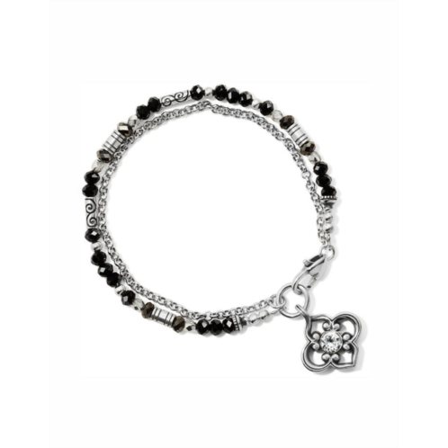 Brighton womens gleam on dusk bracelet in silver-black