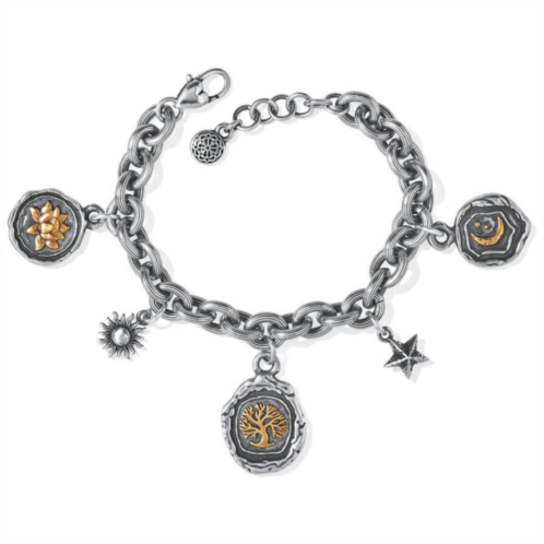 Brighton womens ferrara virtue charm bracelet in silver-gold