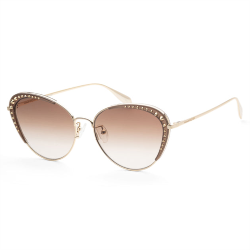 Alexander McQueen womens 59 mm gold sunglasses am0310s-002-59