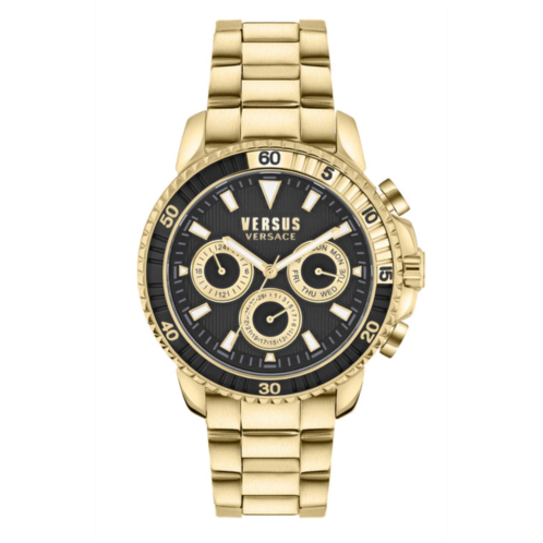 Versus Versace mens 45mm gold tone quartz watch vsplo1821