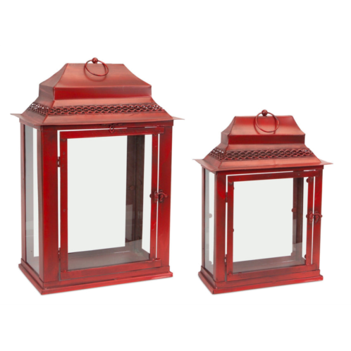 HouzBling lanterns (set of 2) 21h, 16h metal/glass