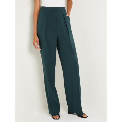 Misook woven tailored wide leg pant