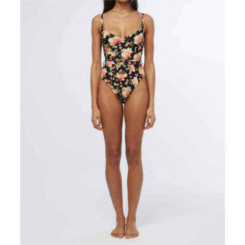 WE WORE WHAT danielle one piece in black multi