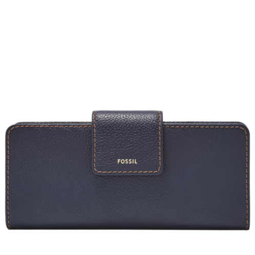 Fossil womens madison litehide leather tab clutch
