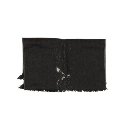 Givenchy black wool logo print knit scarf