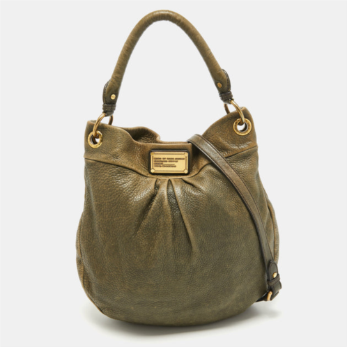 Marc by Marc Jacobs olive leather classic q hillier hobo