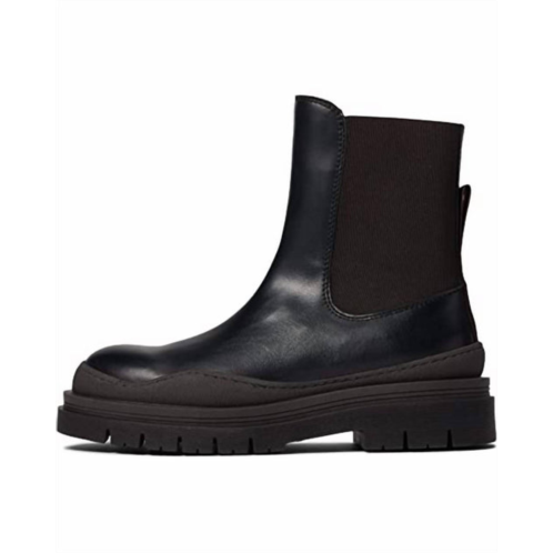 Chloe alli leather boot in black/brown