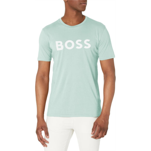 Hugo Boss mens bold logo short-sleeve jersey t-shirt, harbour blue