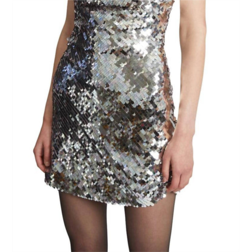 BARDOT shai sequin mini dress in silver multi