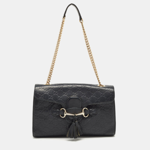 Gucci sima leather medium emily shoulder bag
