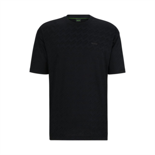 BOSS relaxed-fit t-shirt with all-over monogram jacquard