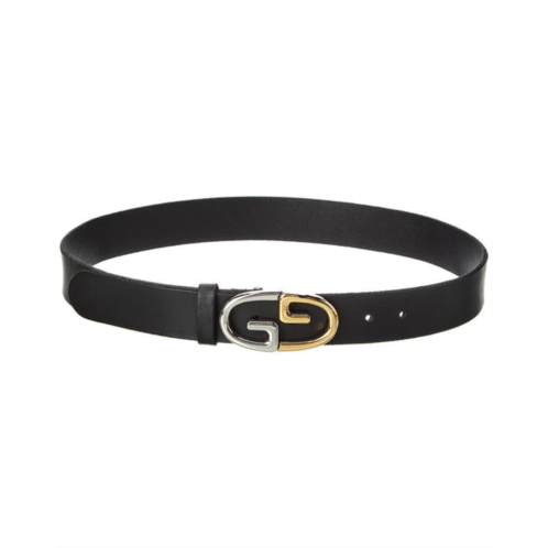 Gucci gg buckle leather belt