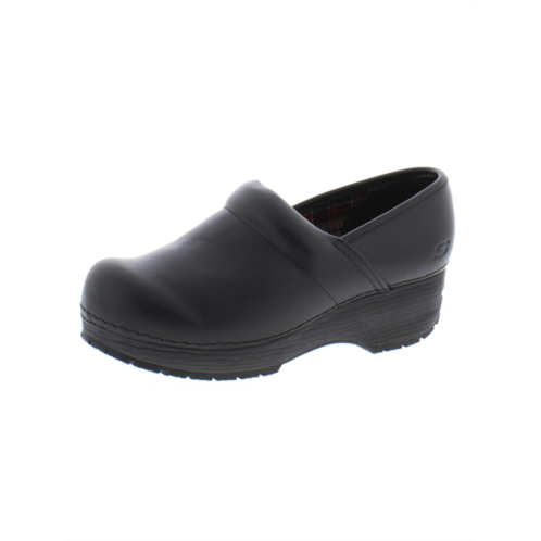 Skechers candaba womens leather slip resistant clogs