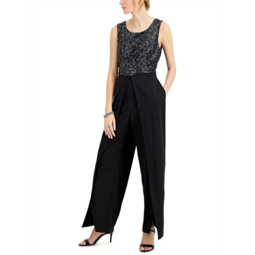 Connected Apparel womens knit sequined jumpsuit