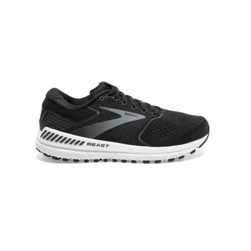 BROOKS mens beast 20 running shoe in black/ebony/grey