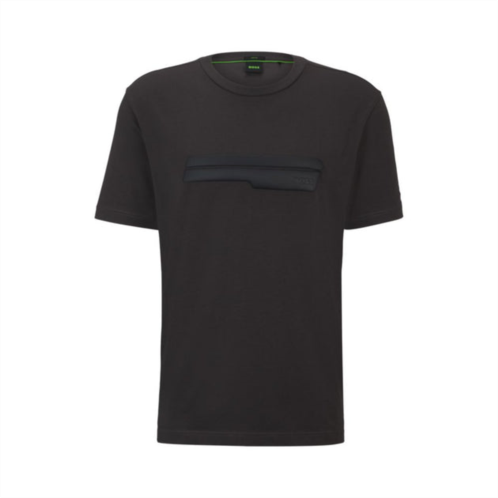 BOSS regular-fit t-shirt in stretch cotton with logo artwork