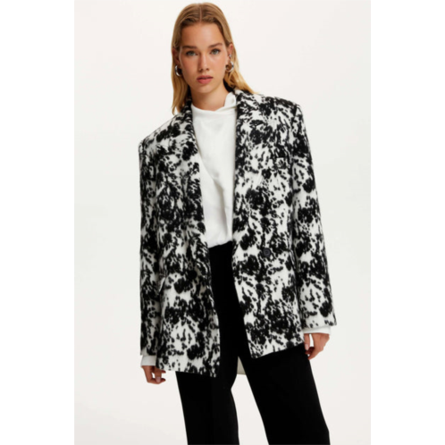 Nocturne printed double breasted jacket