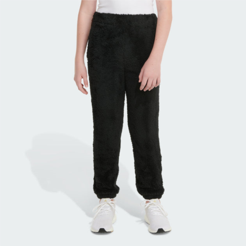 Adidas kids elastic waistband cozy furry joggers