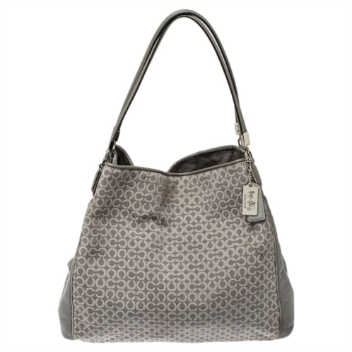 Coach signature canvas and leather edie 31 shoulder bag