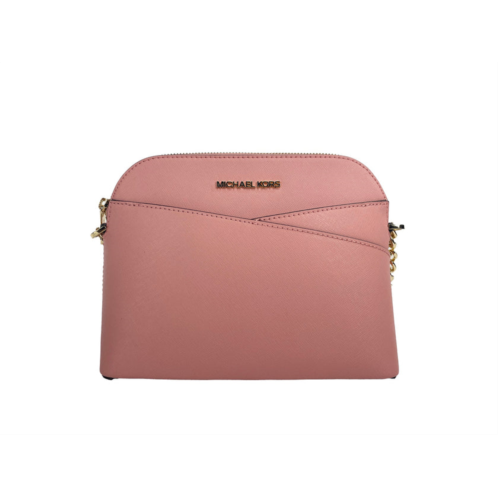 Michael Kors jet set medium primrose saffiano leather x dome crossbody bag womens purse