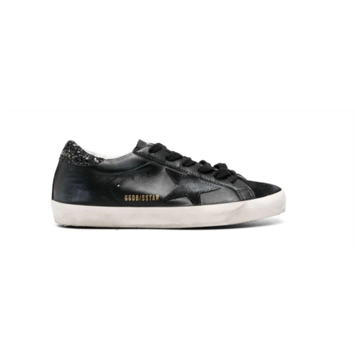 GOLDEN GOOSE women superstar classic lace up sneakers in black