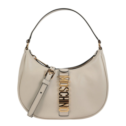 Moschino logo belt leather shoulder bag