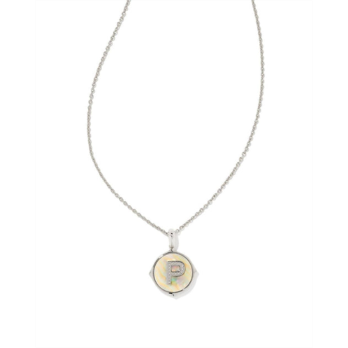 Kendra Scott letter p disc pendant necklace in silver