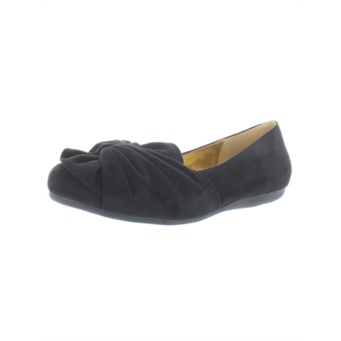 Bellini snug womens faux suede ruched ballet flats