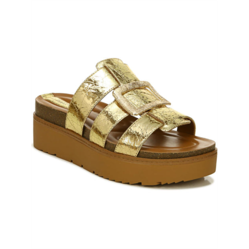 Franco Sarto patricia womens metallic strappy flatform sandals