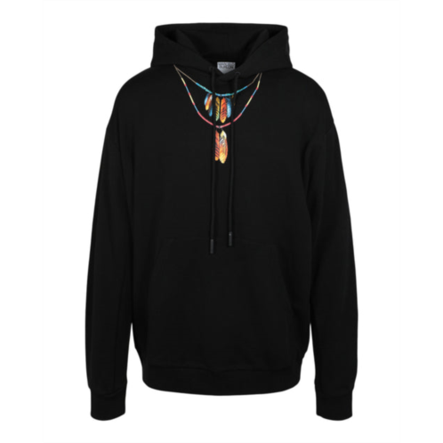 Marcelo Burlon feather necklace oversized hoodie