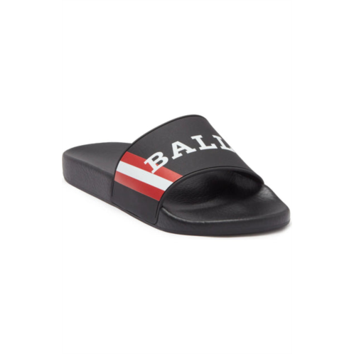 Bally simon 6234034 mens black logo rubber sandals