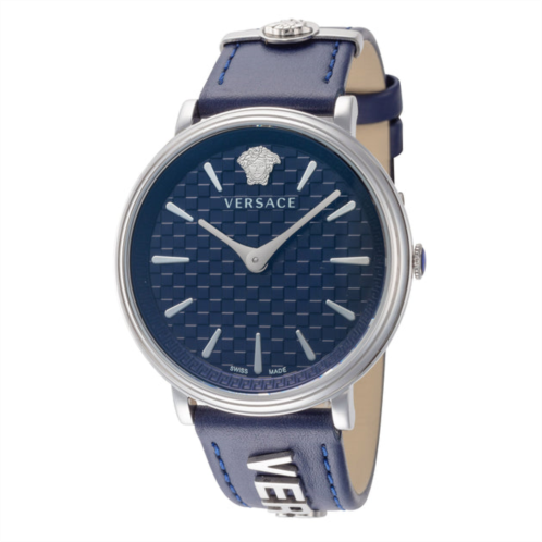 Versace womens 38mm blue quartz watch ve8104222