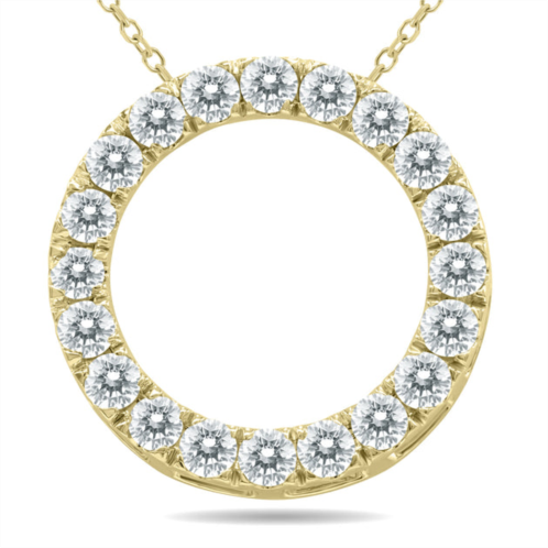 SSELECTS 2 carat tw diamond circle pendant in 10k