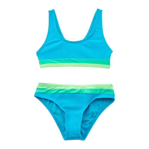 Beach Lingo colorblocked bandeau 2pc bikini set