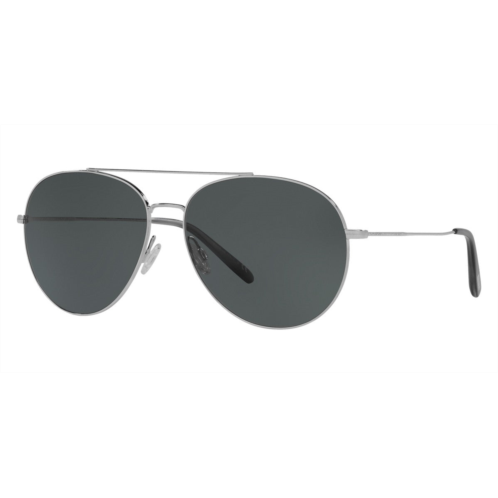 Oliver Peoples mens 58mm silver sunglasses